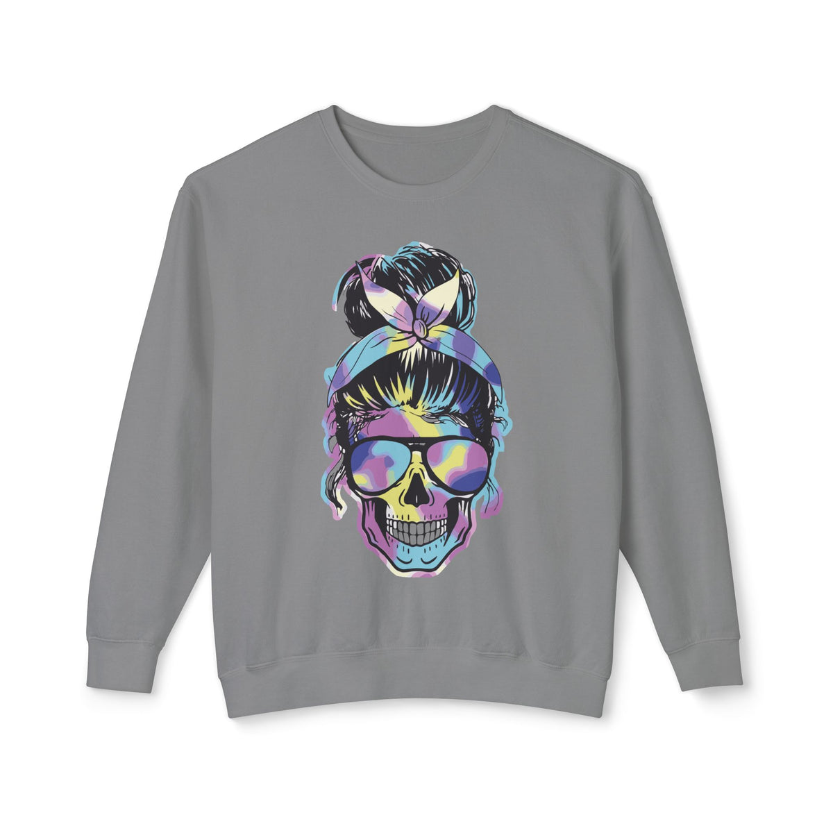 Retro Skull Graphic Crewneck Sweatshirt