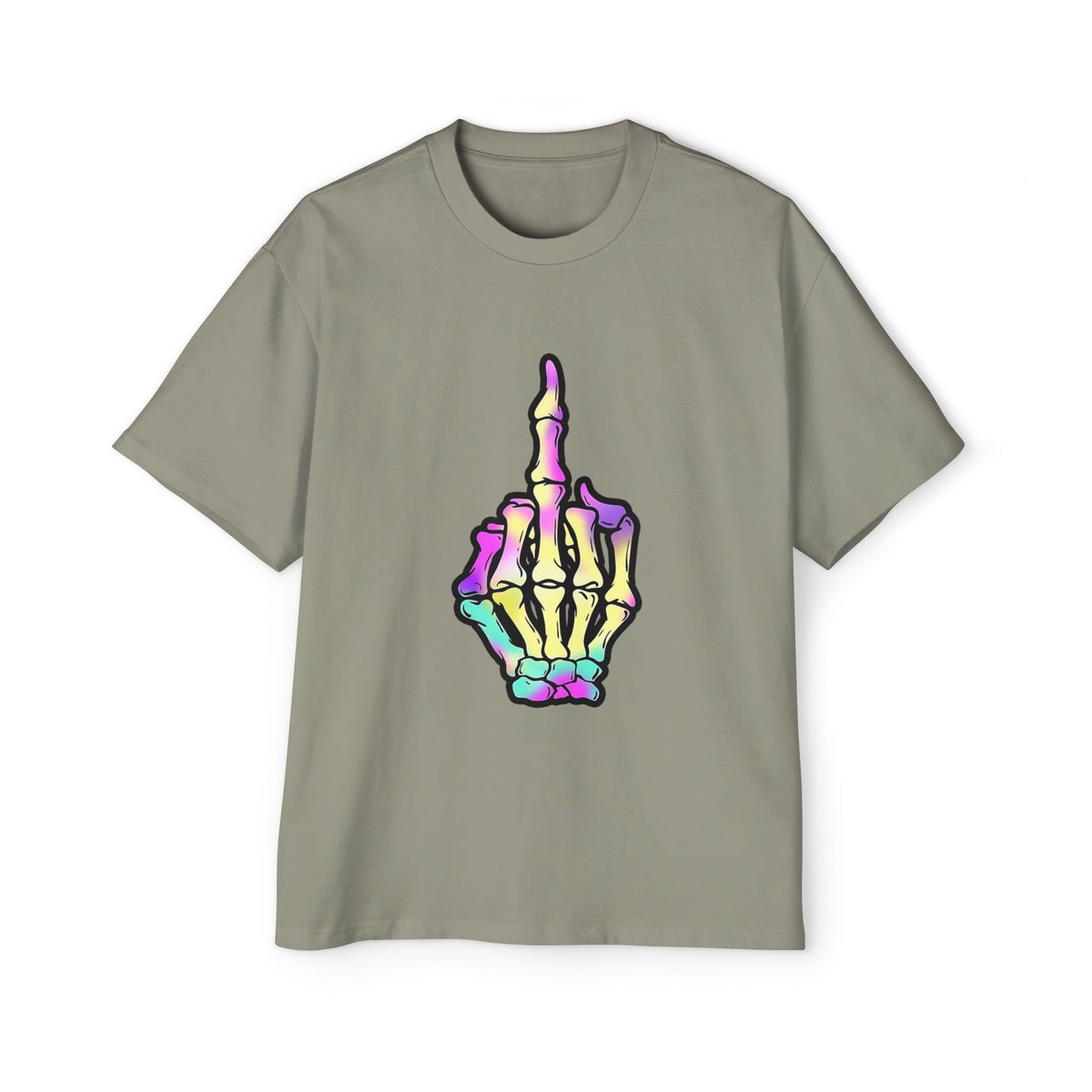 Colorful Skeleton Graphic Oversized Tee