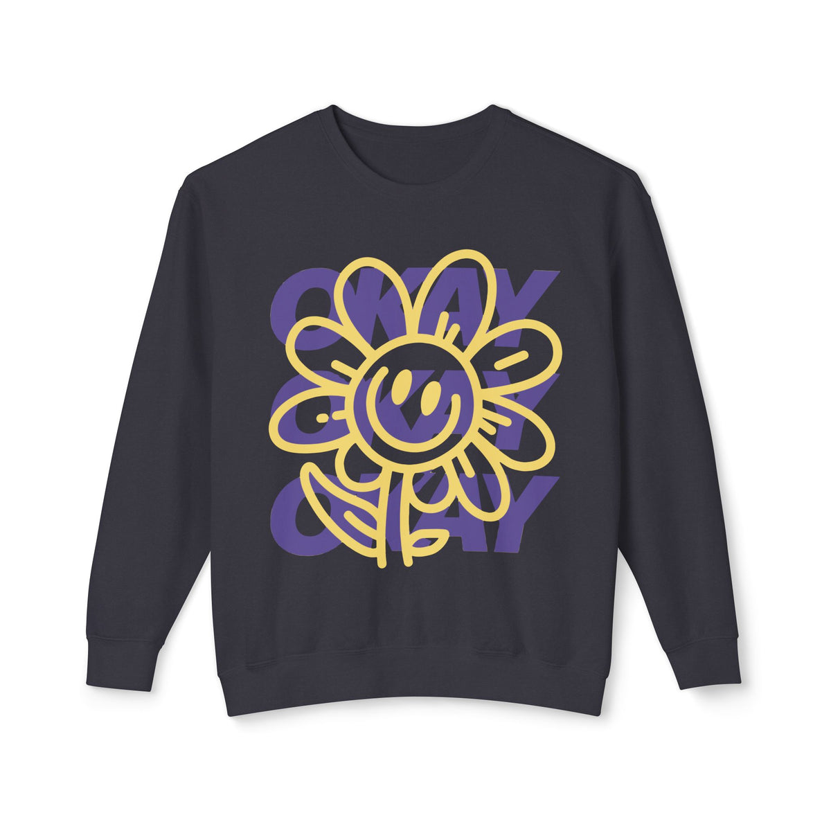 Happy Flower Graphic Crewneck Sweatshirt
