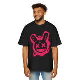 Graphic Oversized Tee with Playful Bunny Design