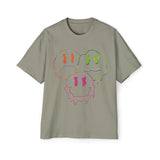 Neon Drippy Faces Oversized Tee for Men