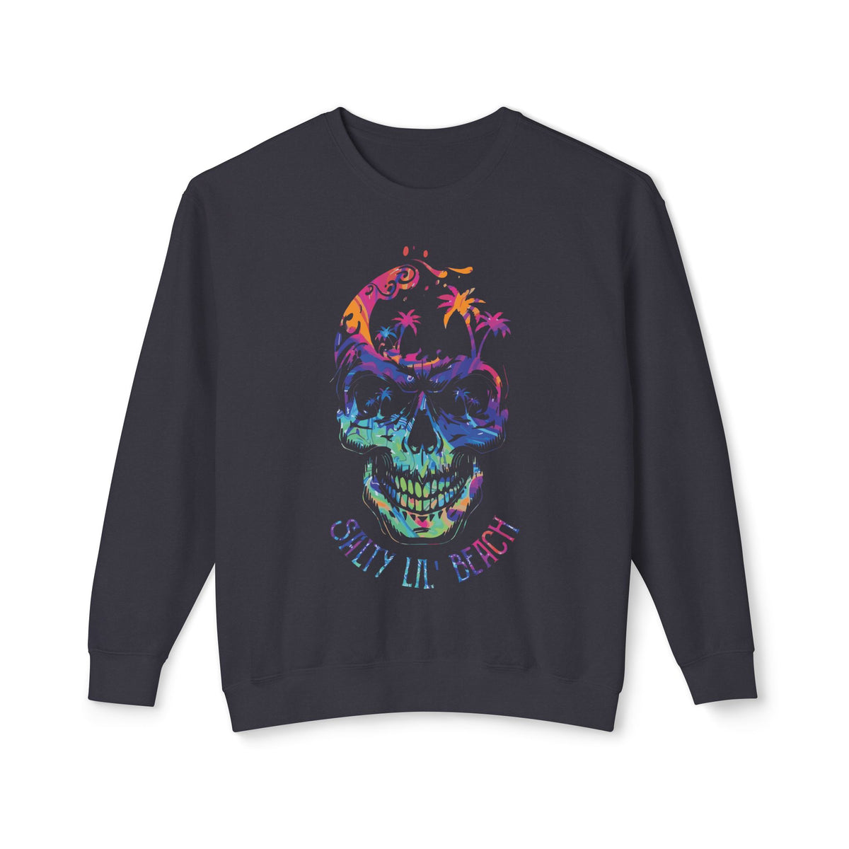 Salty Lil Beach Skull Crewneck Sweatshirt