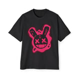 Graphic Oversized Tee with Playful Bunny Design