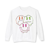 Smiley Drip Unisex Lightweight Crewneck Sweatshirt